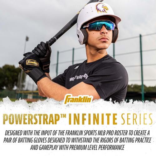 Youth Franklin Sports MLB Powerstrap Infinite Series Baseball Batting Gloves - Primary Image