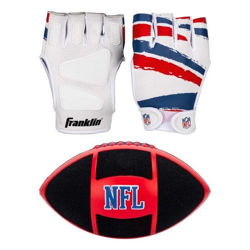 Franklin Sports NFL Sticky Fingers Football + Receiver Gloves Set - Primary Image