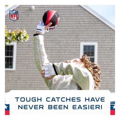 Franklin Sports NFL Sticky Fingers Football + Receiver Gloves Set - Primary Image