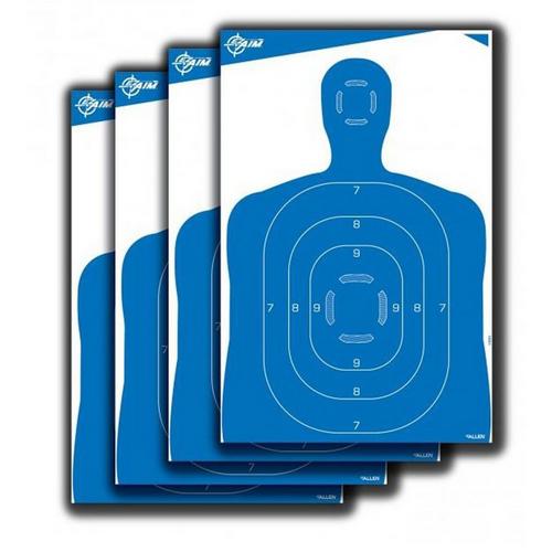 Allen EZ-Aim Paper Silhouette Blue 4 Pack - Primary Image