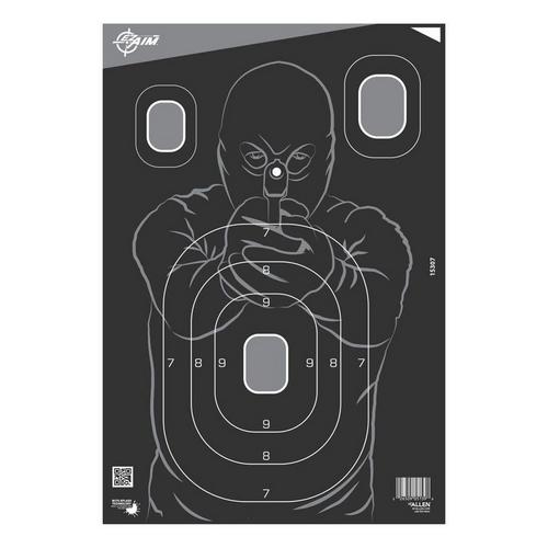 Allen Ez Aim Non-Adhesive Silhouette Reactive Paper Targets 100 Pack - Primary Image