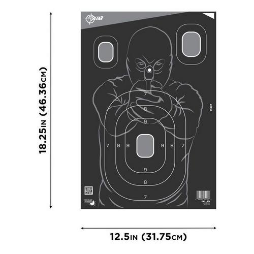 Allen Ez Aim Non-Adhesive Silhouette Reactive Paper Targets 100 Pack - Primary Image