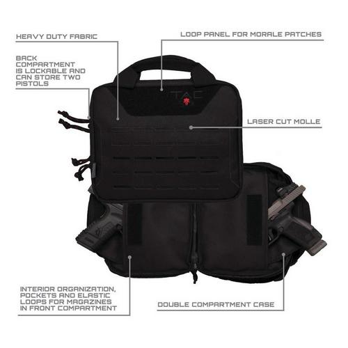 Allen Tac-Six 2 Gun Tactical Pistol Case - Primary Image