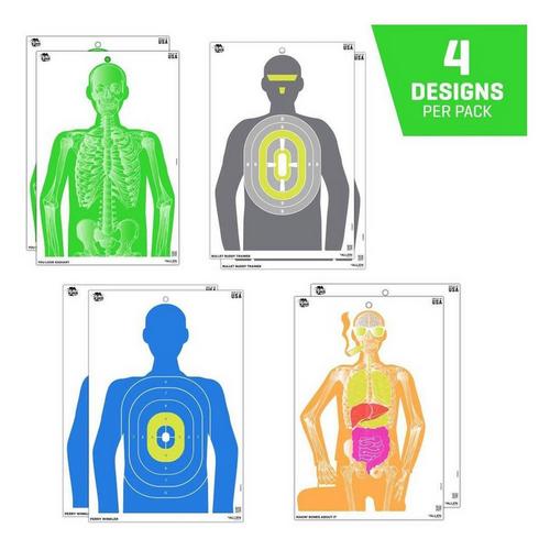 EZ Aim Fun Imposing Figures Paper Shooting Target Assortment 8 Pack - Primary Image