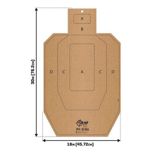 Allen EZ Aim IPSC CB-T Corrugated Silhouette Paper Shooting Target - Primary Image