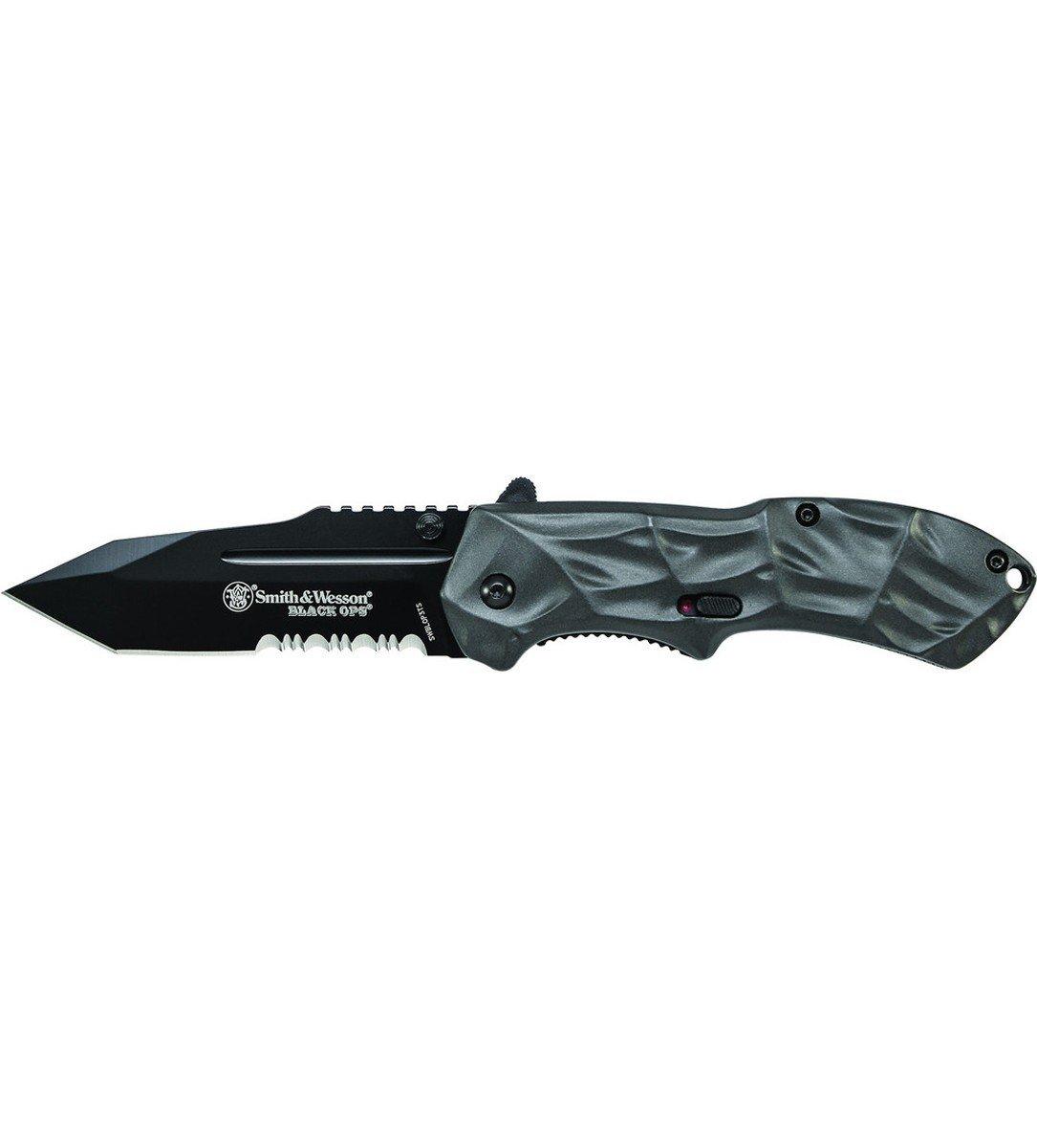 Smith & Wesson Black Ops Serrated Tanto Folding Knife - Smith & Wesson