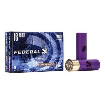 Federal Power-Shok Rifled Slug 16 Gauge Shotshells 5 Round Box