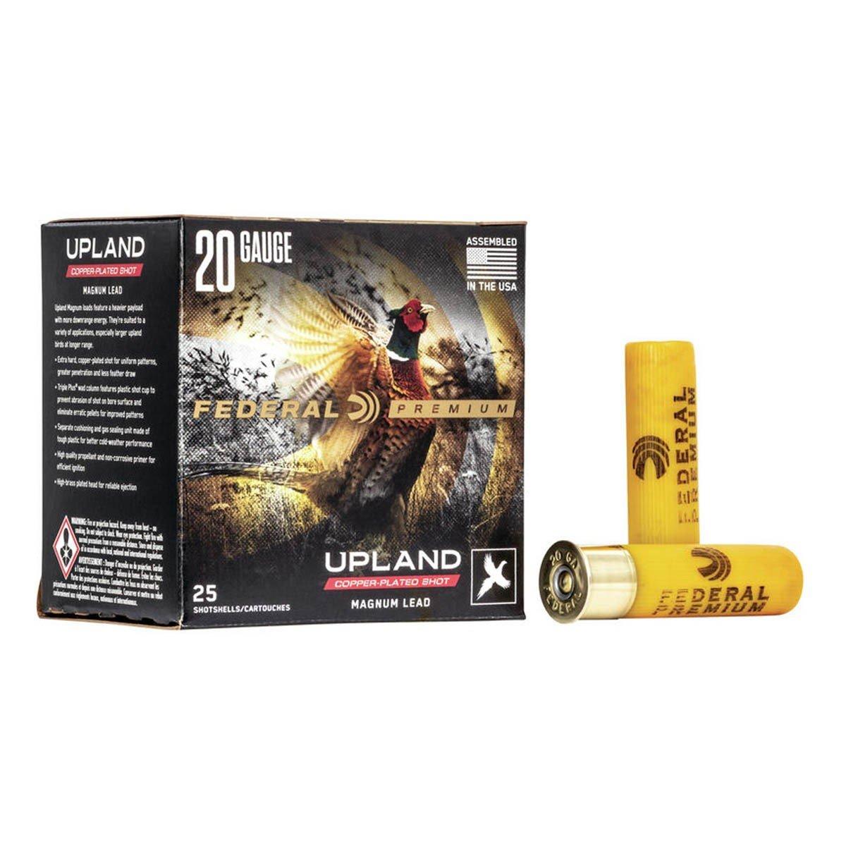 Federal Upland Magnum 20 Gauge Shotshells 25 Round Box