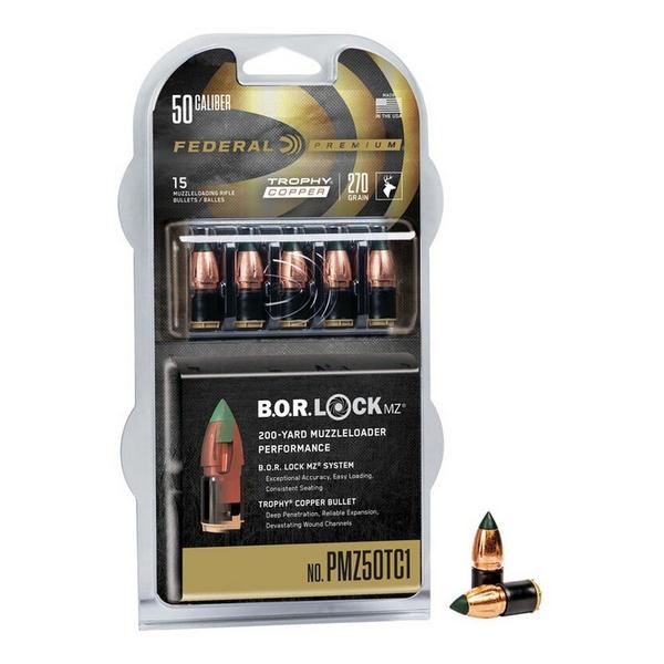 FEDERAL Trophy Copper 50 Caliber 270 Grain Muzzleloader Bullets