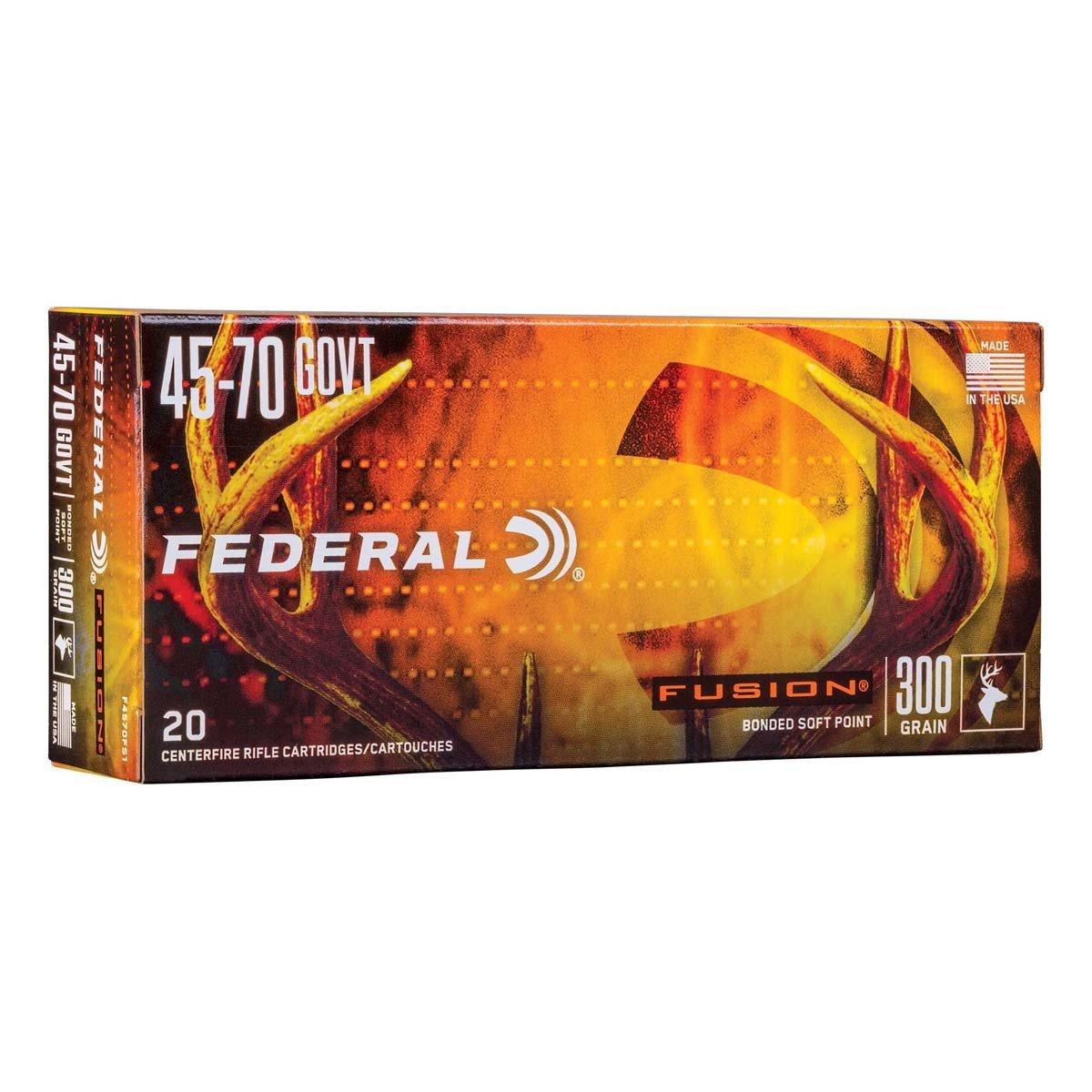 Federal Fusion 45-70 Government Rifle Ammunition 20 Round Box
