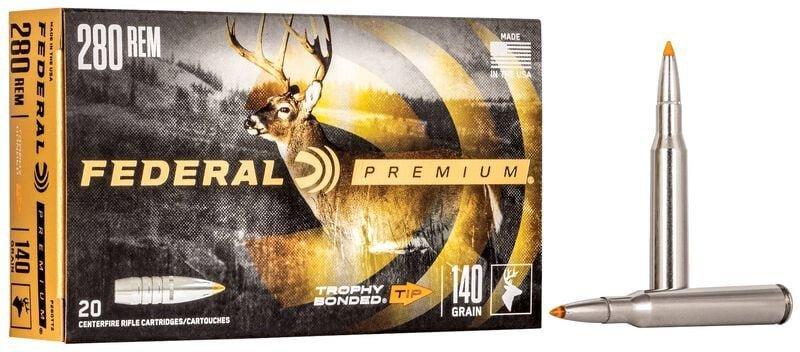 Federal Trophy Bonded Tip 280 Remington Rifle Ammunition 20 Round Box