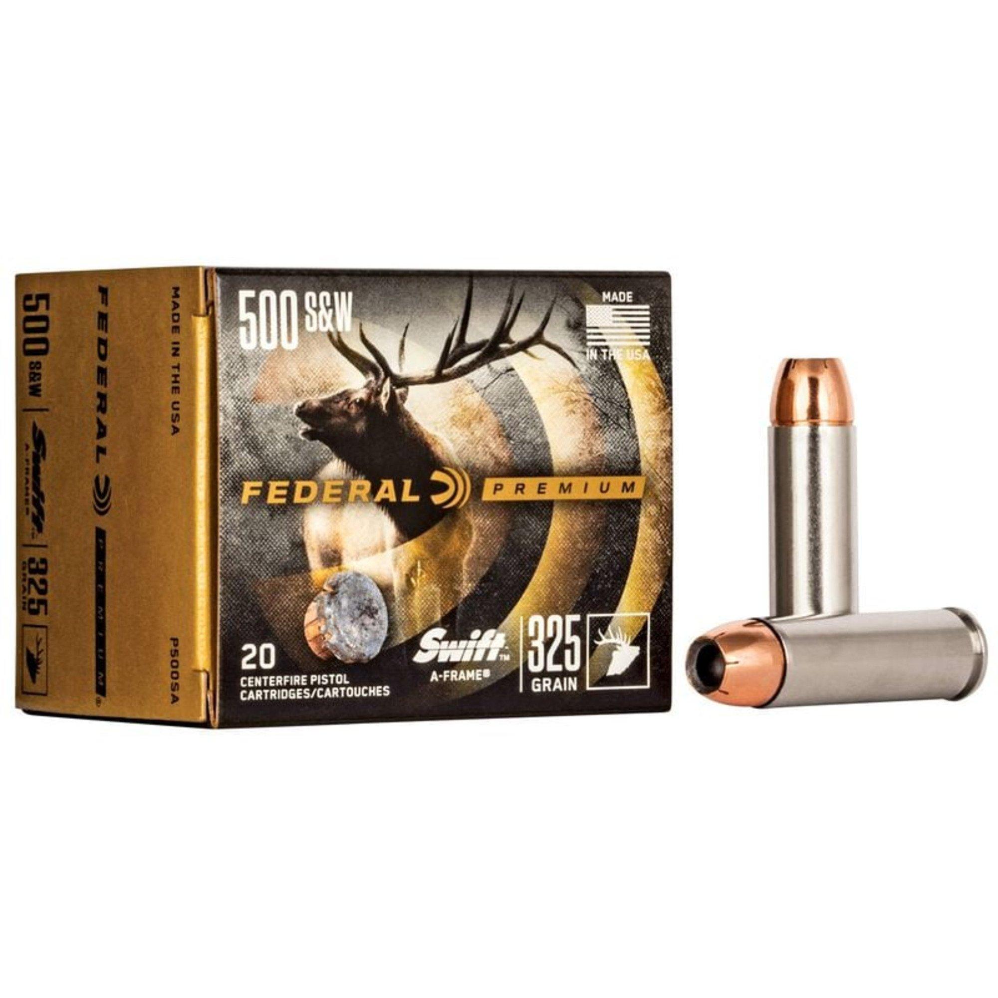 Federal Premium Swift A-Frame 500 S&W Handgun Ammunition 20 Round Box