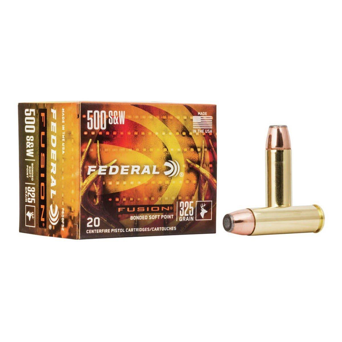 Federal Fusion 500 S&W Handgun Ammunition 20 Round Box