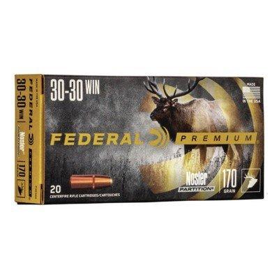 Federal Premium Nosler Partition 30-30 Winchester Rifle Ammunition 20 Round Box