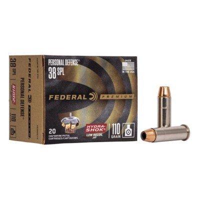 Federal Personal Defense Hydra-Shok 38 Special Handgun Ammunition 20 ...