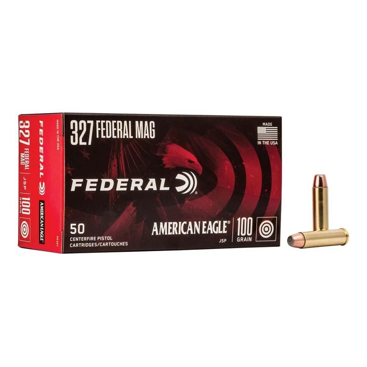 Federal American Eagle JSP 327 Federal Magnum Handgun Ammunition 50 Round Box