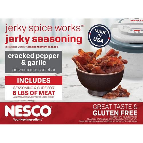 NESCO Cracked Pepper and Garlic Spice Jerky Seasoning - Primary Image