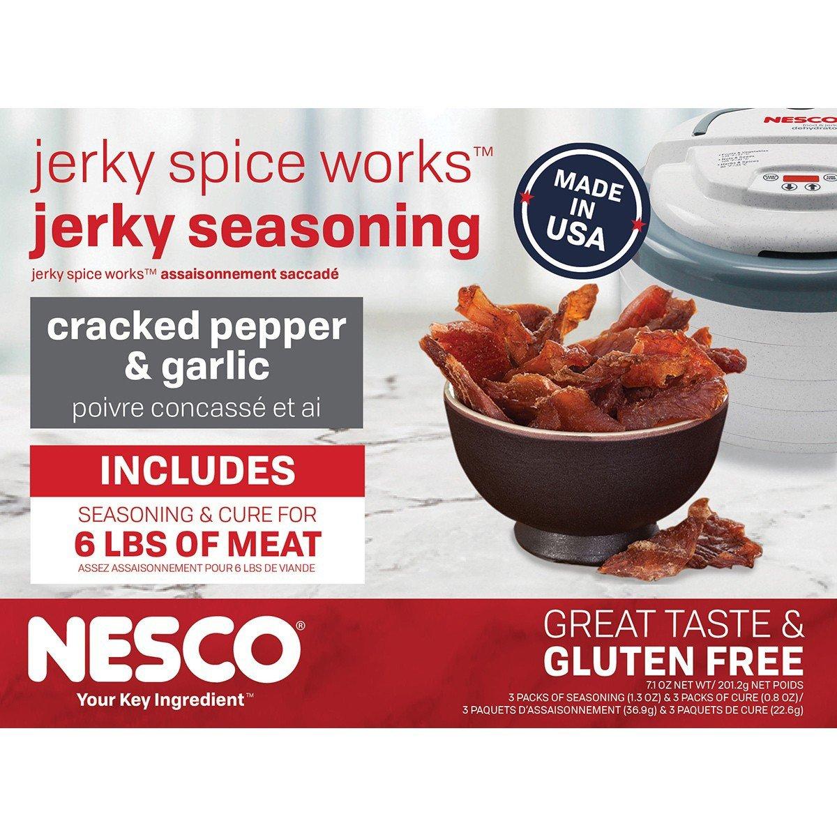 NESCO Cracked Pepper and Garlic Spice Jerky Seasoning - NESCO