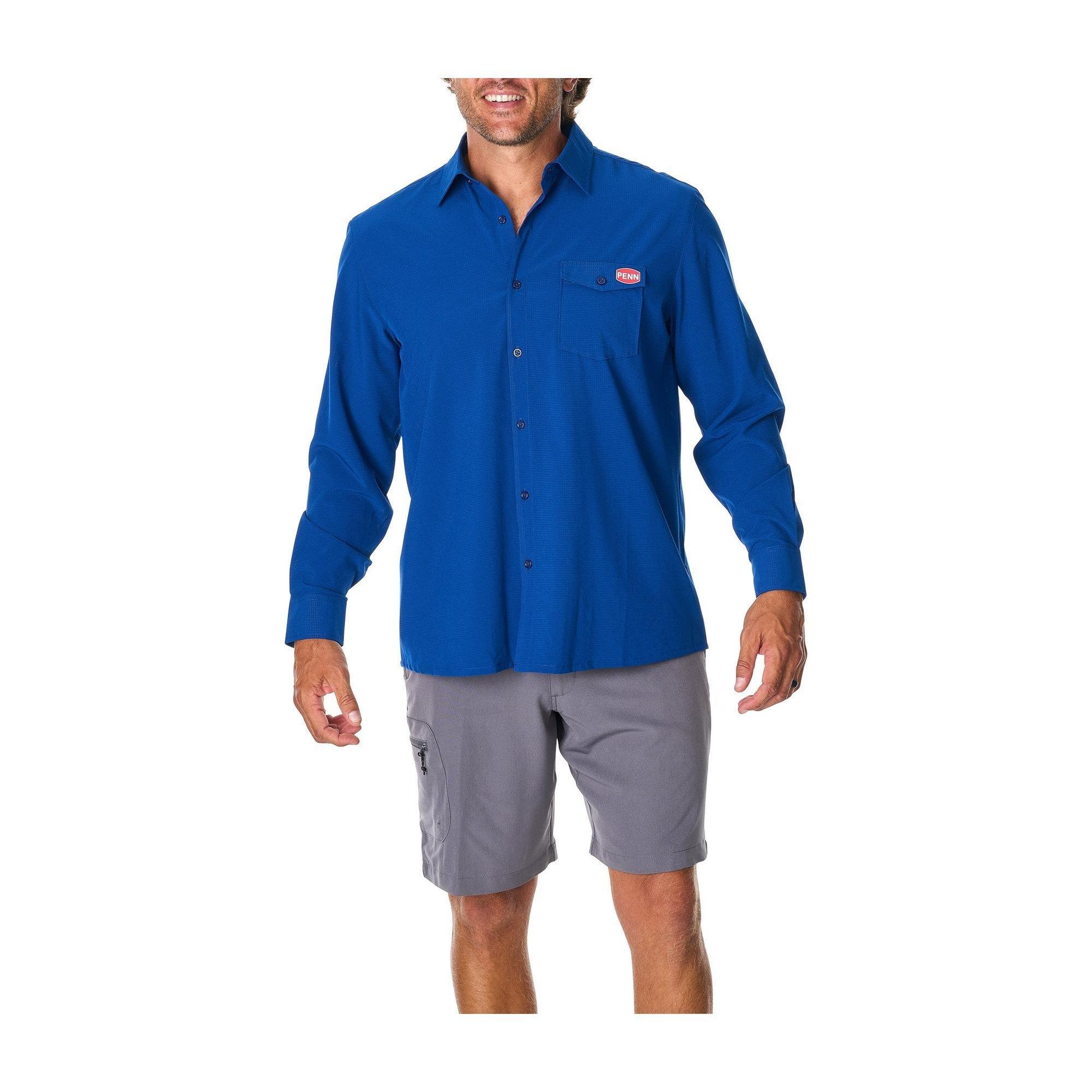 Men's PENN Performance Overshirt Long Sleeve Button Up Shirt - PENN