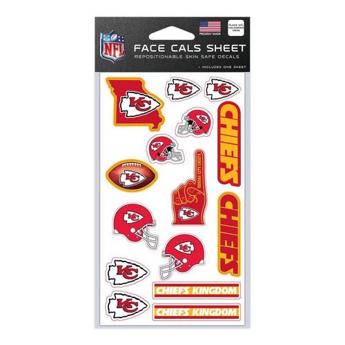 Wincraft Kansas City Chiefs 4"x7" Face Cals Sheet - Primary Image
