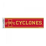 Wincraft Iowa State Cyclones 3"x12" Bumper Sticker - Thumbnail 1 of 2