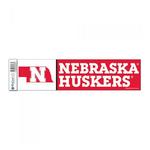 Wincraft Nebraska Cornhuskers 3"x12" Bumper Sticker - Thumbnail 1 of 2