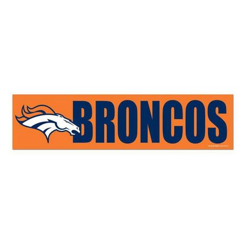 Wincraft Denver Broncos 3"x12" Bumper Sticker - Primary Image
