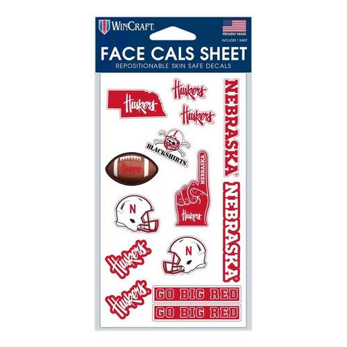 Wincraft Nebraska Cornhuskers 4"x7" Face Cals Sheet - Primary Image