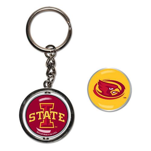 Wincraft Iowa State Cyclones Spinner Key Ring - Primary Image