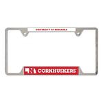 Wincraft Nebraska Cornhuskers w/State Logo Metal License Plate Frame - Thumbnail 1 of 2