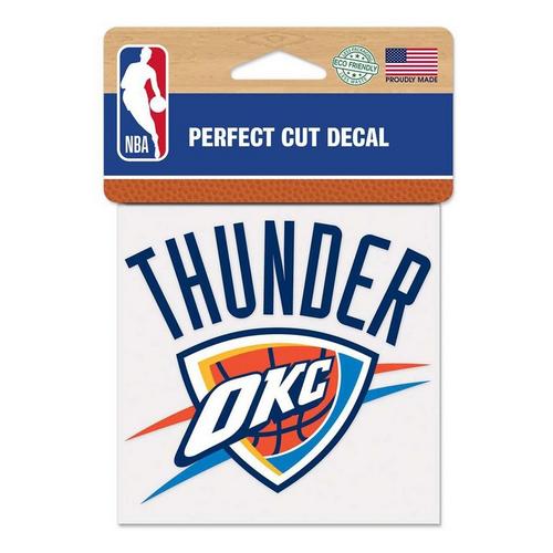 Wincraft Oklahoma City Thunder Team Color Perfect Cut 4"x4" Decal - Primary Image