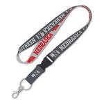 Wincraft Nebraska Cornhuskers Charcoal Lanyard - Thumbnail 1 of 2