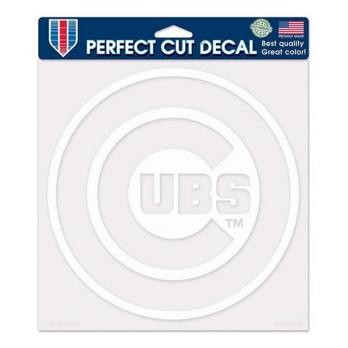 Wincraft Chicago Cubs 8"x8" Perfect Cut White Decal - Primary Image