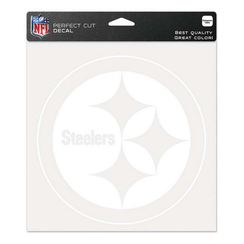 Wincraft Pittsburgh Steelers 8"x8" Perfect Cut White Decal - Primary Image