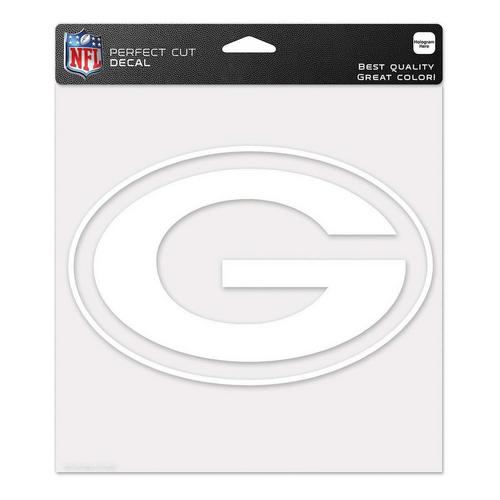 Wincraft Green Bay Packers 8"x8" Perfect Cut White Decal - Primary Image