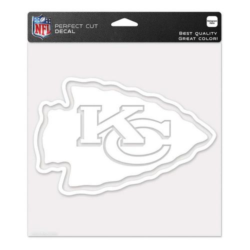 Wincraft Kansas City Chiefs 8"x8" Perfect Cut White Decal - Primary Image