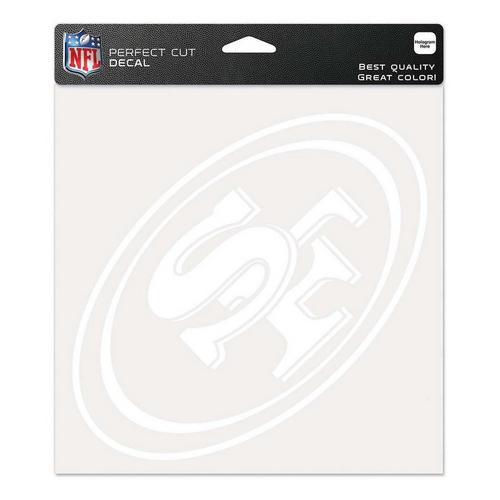 Wincraft San Francisco 49ers 8"x8" Perfect Cut White Decal - Primary Image