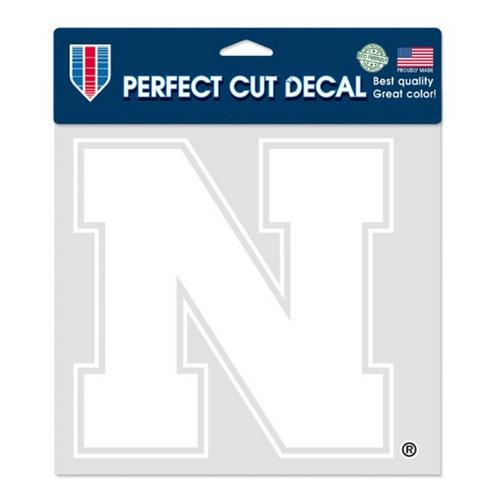 Wincraft Nebraska Cornhuskers 8"x8" Perfect Cut White Decal - Primary Image