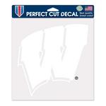 Wincraft Wisconsin Badgers 8"x8" Perfect Cut White Decal - Thumbnail 1 of 2