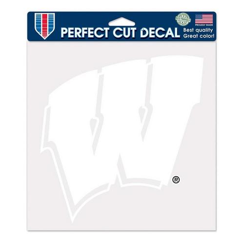 Wincraft Wisconsin Badgers 8"x8" Perfect Cut White Decal - Primary Image