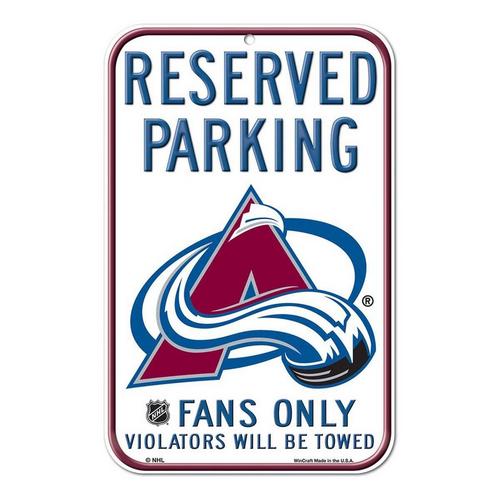Wincraft Colorado Avalanche 11"x17" Reserved Parking Sign - Primary Image
