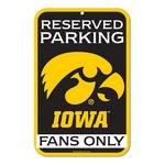 Wincraft Iowa Hawkeyes 11"x17" Reserved Parking Sign - Thumbnail 1 of 2