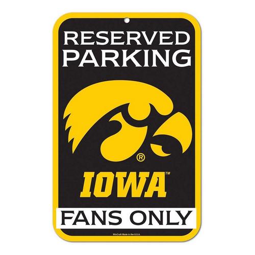 Wincraft Iowa Hawkeyes 11"x17" Reserved Parking Sign - Primary Image
