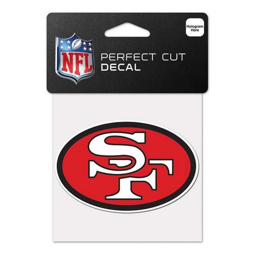 Wincraft San Francisco 49ers Retro 4"x4" Perfect Cut Decal - Primary Image