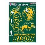 Wincraft North Dakota State Bison 11"x17" 4pk Ultra Decal - Thumbnail 1 of 2