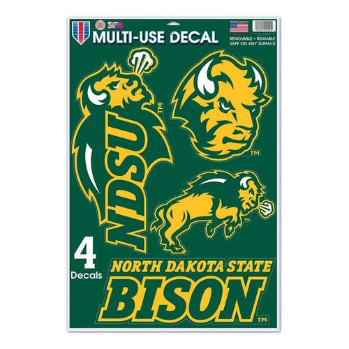 Wincraft North Dakota State Bison 11"x17" 4pk Ultra Decal - Primary Image