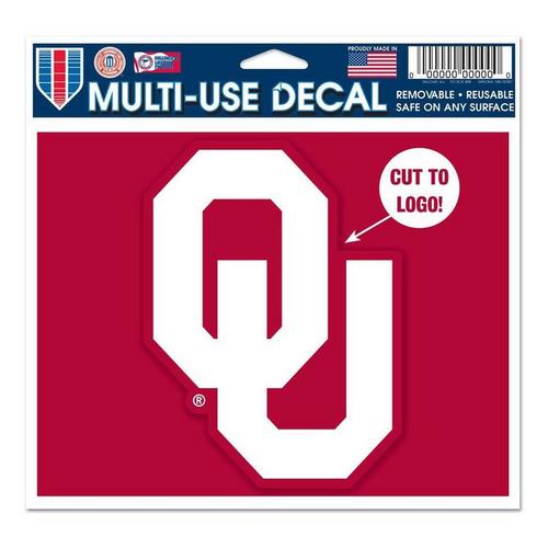 Wincraft Oklahoma Sooners Ultra 5"x6" Team Color Decal - Primary Image