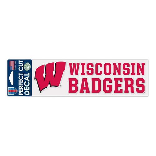 Wincraft Wisconsin Badgers 3"x10" Perfect Cut Decal - Primary Image
