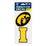 Wincraft Iowa Hawkeyes 4"x8" Perfect Cut Decal - Thumbnail 1 of 2
