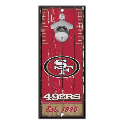 Wincraft San Francisco 49ers 5"x11" Bottle Opener Sign - Primary Image